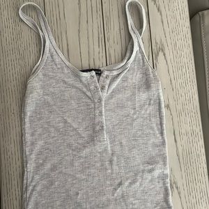 Grey Brandy Melville button up tank